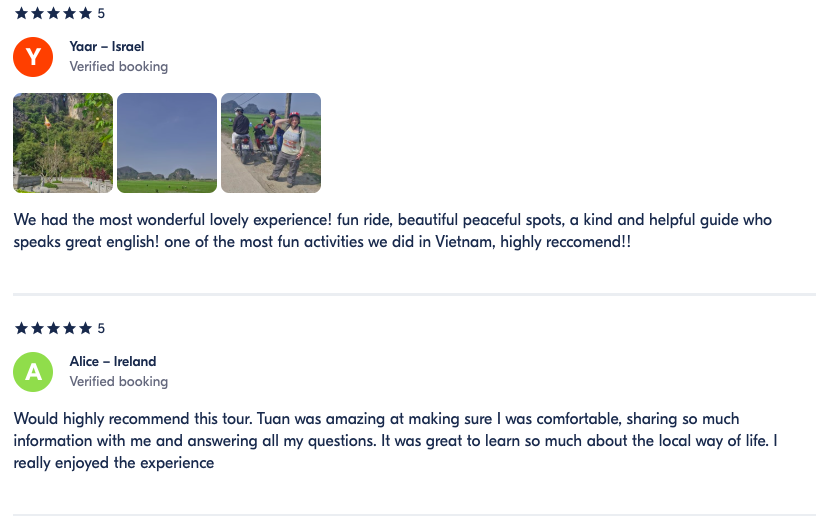 Verified customer review 1